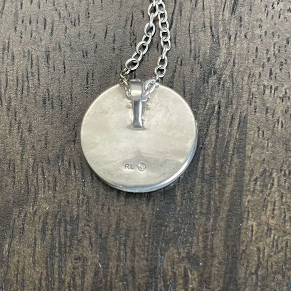 Green Bay Packers green rhinestone necklace stamped / signed with RL on back - Picture 5 of 7